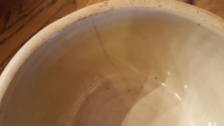 Vintage Antique Bowl 7 cup 7c Mixing Serving Spongeware Stoneware Unmarked 5