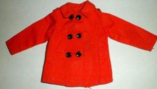 Vintage Red Double Breast Jacket 11 " Doll Clothes Sindy Barbie Tressy Maddie Mod