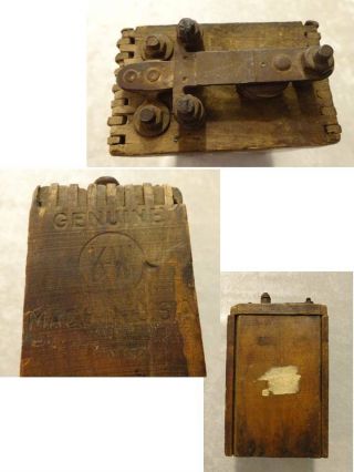 Antique 1900’s Ford Model T Wood Box Ignition Coil K - W