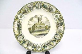 Salem China Collector Plate " Faneuil Hall " Boston 23 Karat Gold First Edition