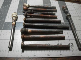 Antique Hinge Pins With Ball,  Flat,  Dome And Steeple - See Pix.