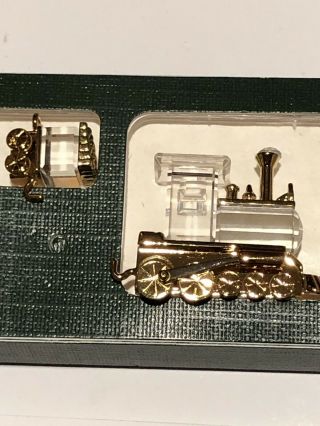 Swarovski Crystal Memories Toy Train Set Engine Coal Car Austria 209454