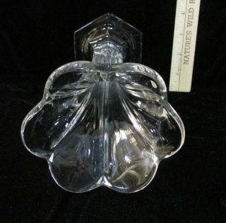 Vintage Clear Glass Bud Vase Flower Floral Fluted Opening Edge Design 8 