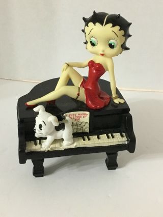 Betty Boop Music Box Piano With Dog Trinket Box San Francisco Music Comp 2005