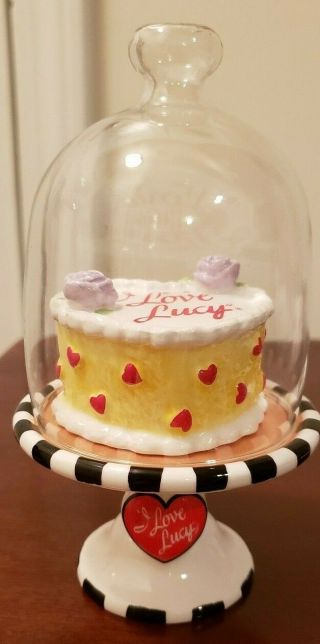I Love Lucy Cake Salt And Pepper Set With Glass Dome Cover