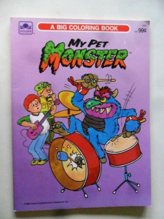 My Pet Monster Coloring Book Vintage 1986 Golden Book