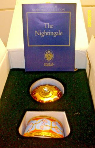 House Of Faberge Franklin - The Nightingale - Porcelain Music Box