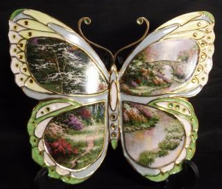 Stillwater Bridge - Thomas Kinkade - Bradford Exchange - On Wings Of Beauty Butterfly