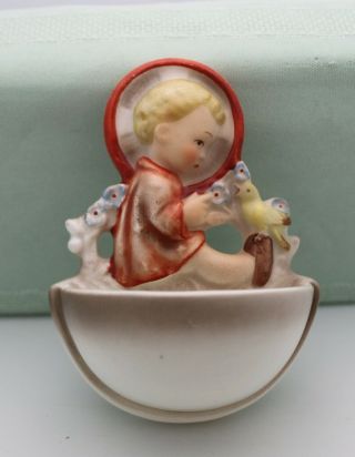 Hummel Holy Water Font Sitting Angel With Birds 22/0 West Germany