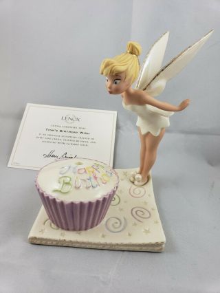 Lenox Disney Tinkerbell Tinks Birthday Wish Figurine