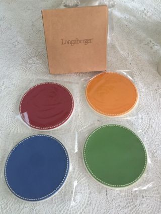 Longaberger Sunny Day Coasters - Set Of 4 Nib