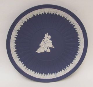 Vintage Dark Blue Wedgwood Charger Plate Classical Decoration Factory Marked