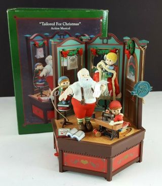 Enesco Tailored For Christmas Action Musical Here Comes Santa Claus 1992 Mib