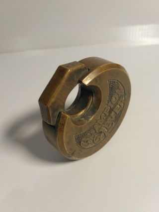 Antique Miller Champion 6 - Lever Brass Lock - No Key 5