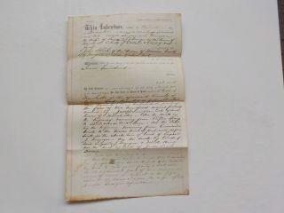 Antique Document 1872 Manchester Ontario County York Clifton Springs