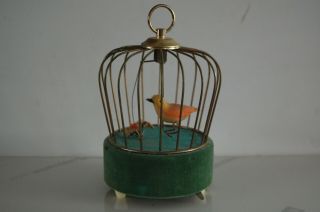 Sankyo Bird In Cage Music Box - Theme From Love Story - Vintage Item