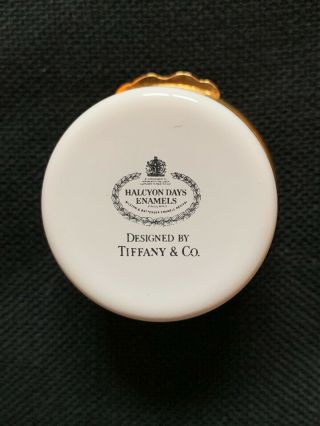 HALCYON DAYS Enamels Christmas Holiday Small Trinket Box by Tiffany & Co.  1992 2
