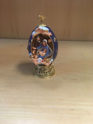 The Franklin House Of Faberge Egg Figurine The Nativity