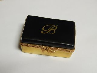 Limoges France Peint Main Shoe Box With B Signed J.  Dument
