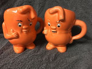 Stomach Novelty Mug Coffee Tea Cup Promotional Anthropomorphic Figural - Set Of 2