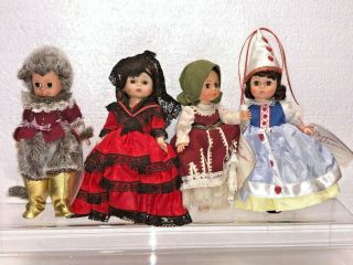 4 Madame Alexander 8 " Doll - Puss In Boots / Spain / Bulgaria / Queen Of Heart