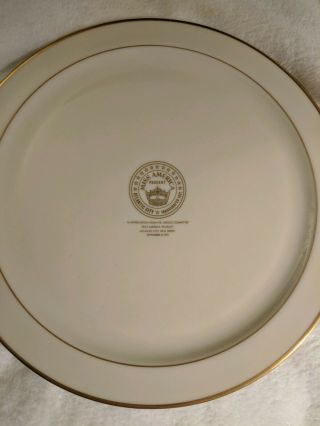 Lenox 1975 Miss America Thank You Gift Plate To Judge 12.  5 " Platter