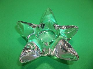 Vintage Orrefors Art Glass Starfish Candle Holder Signed