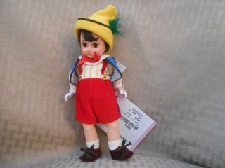 Vintage 1992 Madame Alexander Doll 8 " Pinocchio 477 Disney’s Box & Tag