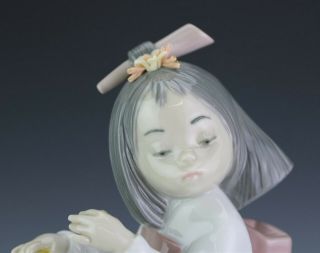 Retired LLADRO Spain Playing The Flute 6150 Geisha Girl Porcelain Figurine SMS 2