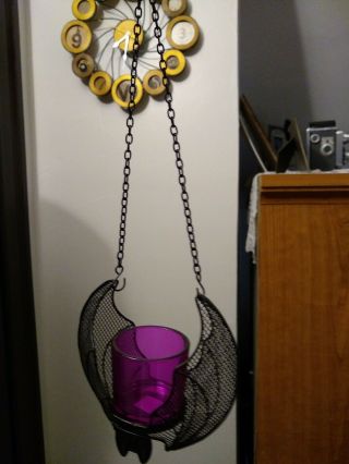 Partylite Halloween Hanging Bat Tealight/votive Candle Holder Pair