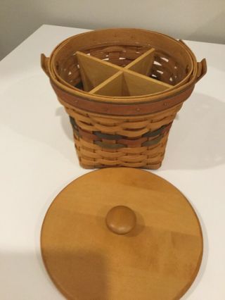 Longaberger 1996 Basket With Wooden Lid 3