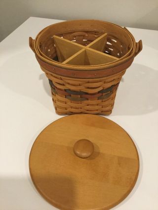 Longaberger 1996 Basket With Wooden Lid 4