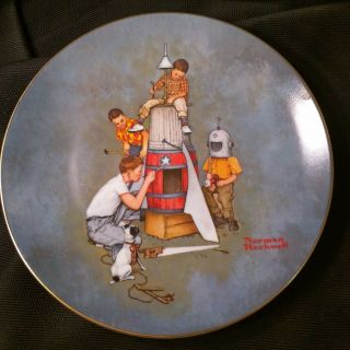 Norman Rockwell Space Pioneers Decorative Plate