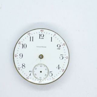Antique 1917 WALTHAM 7 Jewel Wind Pocket Watch Movement Grade 18 parts 18s 2