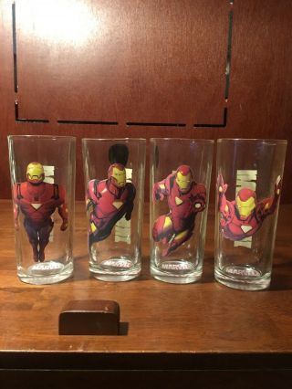 Iron Man Glass Cups (set Of Four)