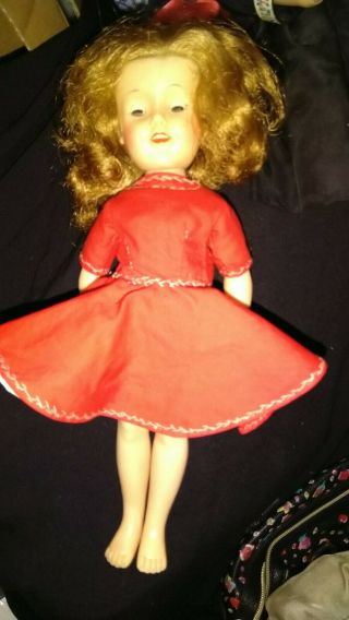 Vintage 1950s Shirley Temple Ideal Doll St - 12 12 " Homemade Dress