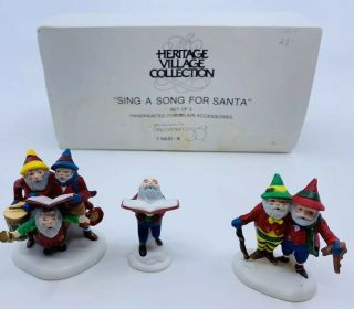 Dept.  56 Sing A Song For Santa Set Of 3 Heritage Village Accessory 5631 - 6