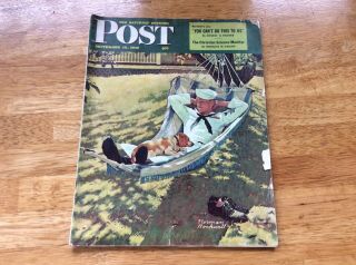 The Saturday Evening Post Dated September 15,  1945 (cover By Norman Rockwell)
