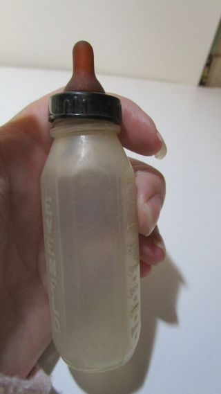 Vintage Plastic Baby Bottle Evenflo With Realistic Nipple