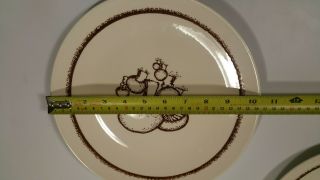 anchor hocking merrie mushroom dinner plate 10.  5IN 2x plates 2
