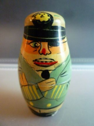 VINTAGE RUSSIAN CAPTAIN NESTING STACKING HAND PAINTED DOLLS 3 PIECE 4