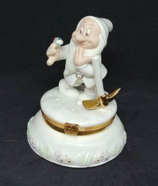 Lenox Treasure Box Bashful Disney Dwarf Figurine
