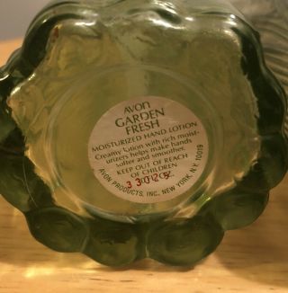 Vintage Glass Avon Hand Lotion Asparagus Bottle 2