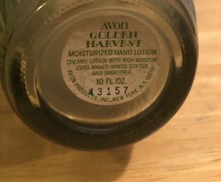 Vintage Glass Avon Hand Lotion Asparagus Bottle 3