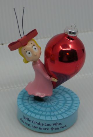 2001 Hallmark Dr Seuss Lt Ed Figurine,  Cindy Lou Who,  Grinch Who Stole Christmas