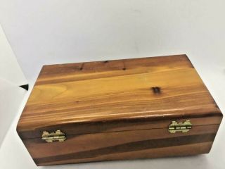 Vintage Small Lane Cedar Wood Chest Jewelry Trinket Box 2