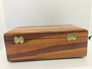 Vintage Small Lane Cedar Wood Chest Jewelry Trinket Box 3