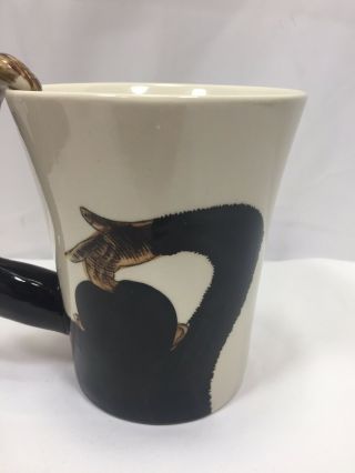 PIER ONE 1 Imports Large Hand Painted Monkey Chimpanzee 3D Arm Mug Cup 3