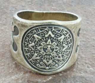 Antique Vintage Sterling Silver 925 Mexico Ring 10.  2 Gr Size 8 80545s
