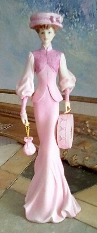 Thomas Kinkade Lady Figurine,  7 " Tall,  Inspirations Of Hope,  Shopping For A Cure